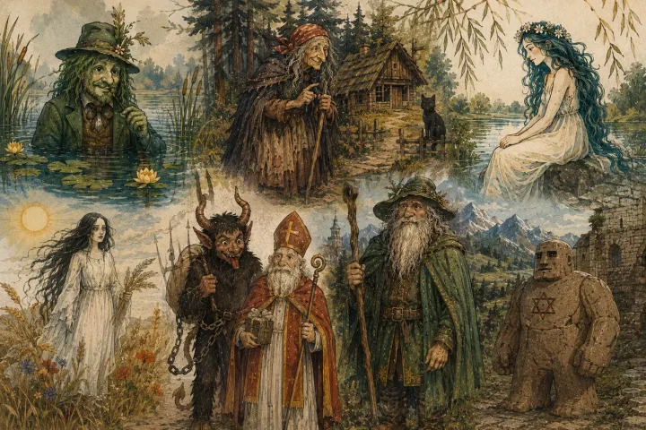 České legendární postavy: voda, lesy, hory a staré lidové strachy