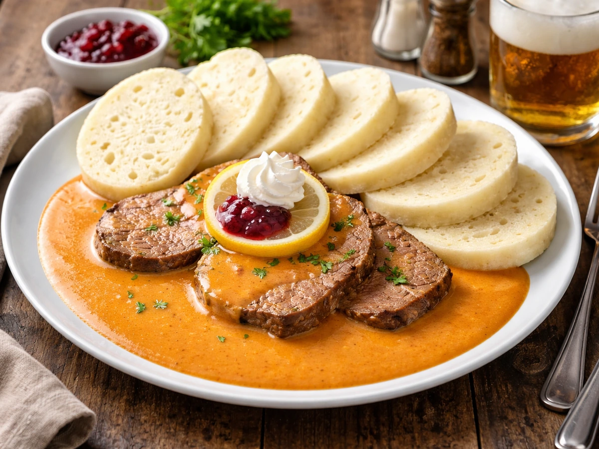 Svíčková na smetaně (Sirloin in Cream Sauce)