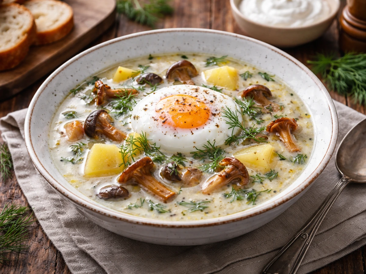Kulajda (Creamy Mushroom and Dill Soup)