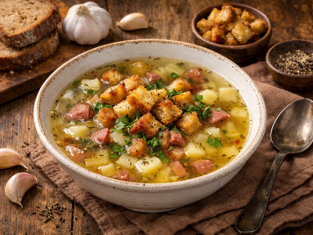 Česnečka (Czech Garlic Soup)
